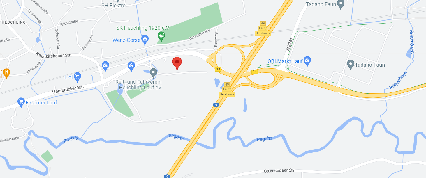 Adresse SG Heuchling als Google-Maps-Bild